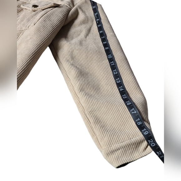 SHEIN | DROP SHOULDER | CORDUROY TYPE COAT W/FUZZY INTERIOR | SIZE XS - Picture 5 of 15